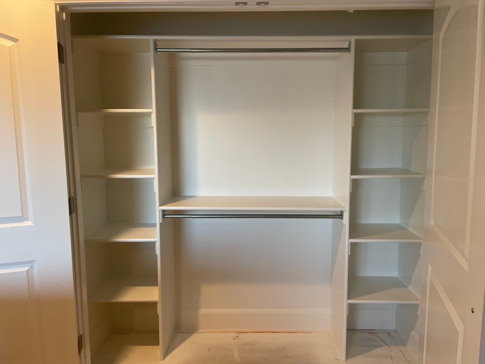 Custom closet shelving and organizer system