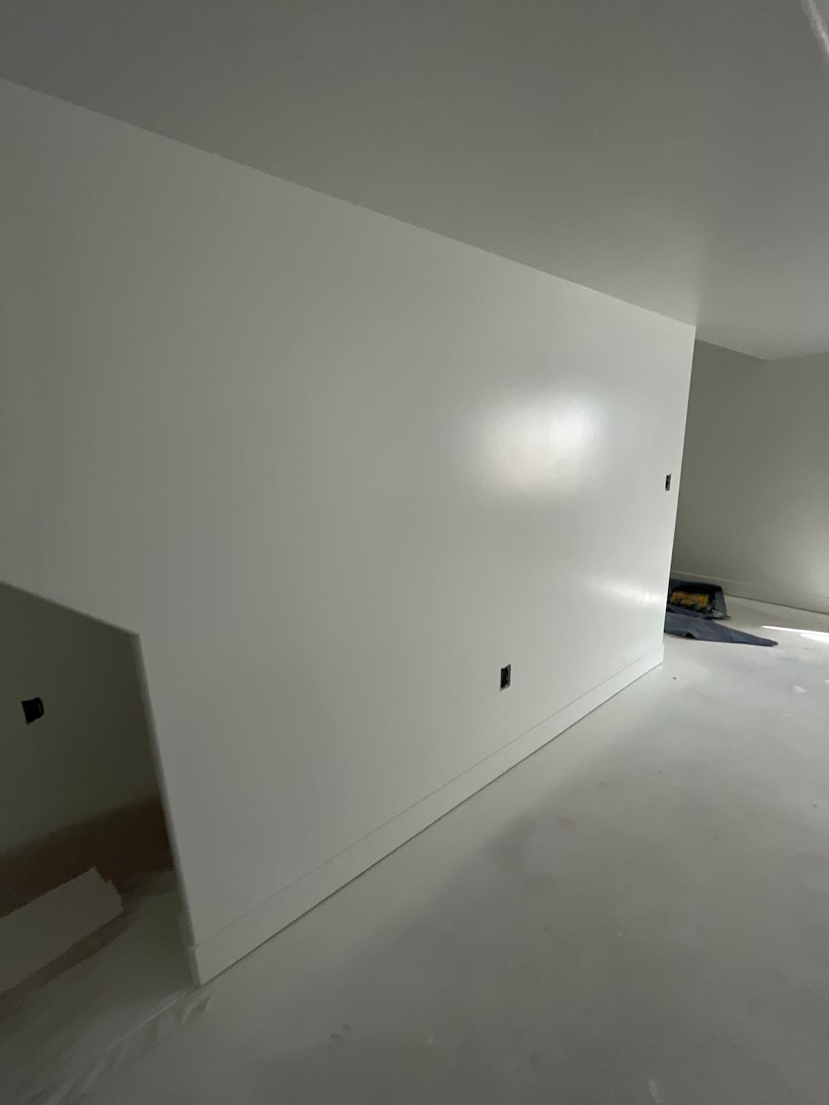Two-tone interior paint job with crisp line work